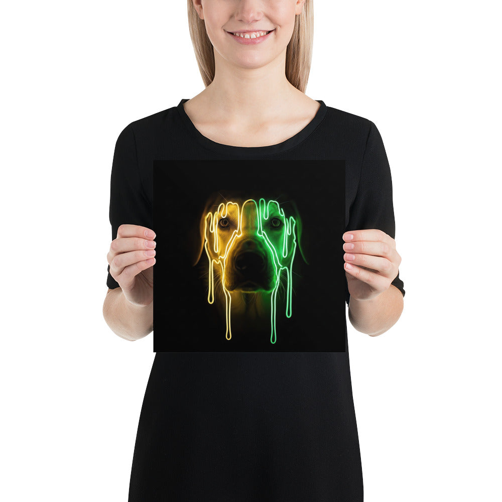Dripping Neon Effect Poster Print