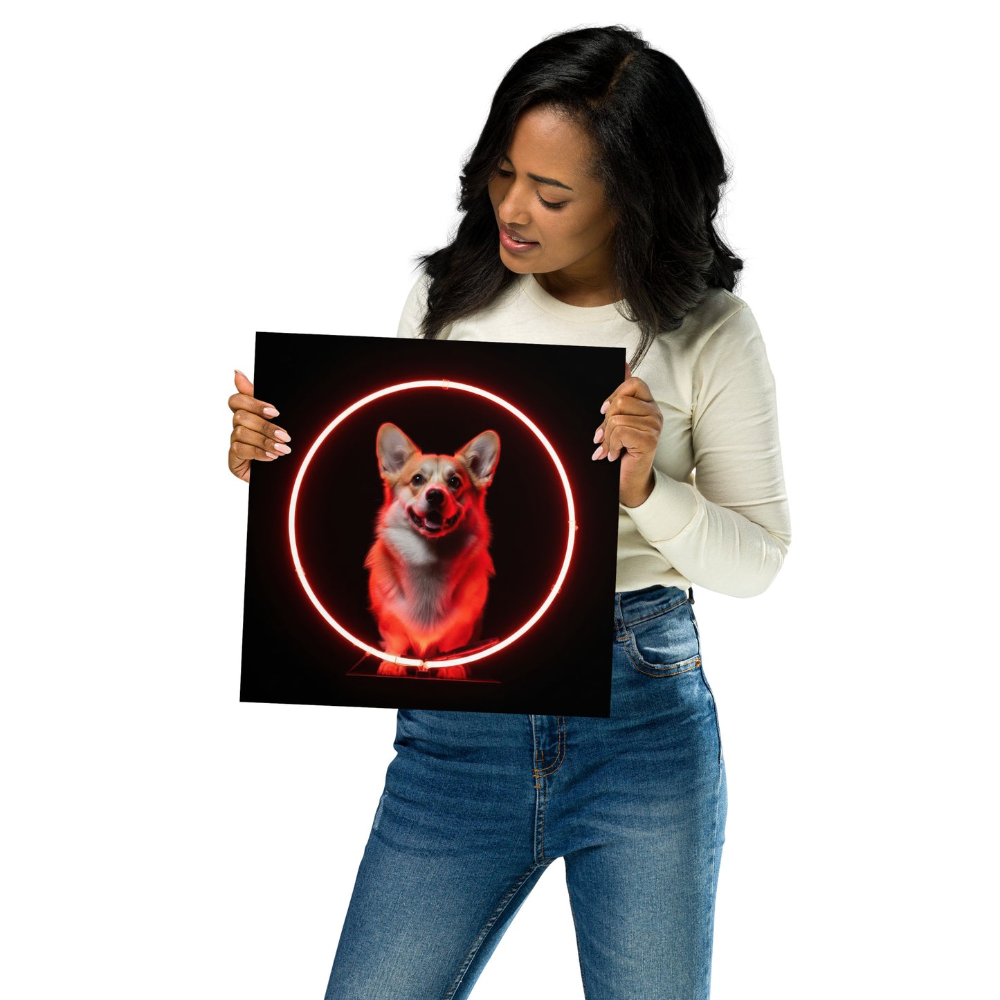 Pembroke Welsh Corgi--Overlapping Red Circle Poster Print