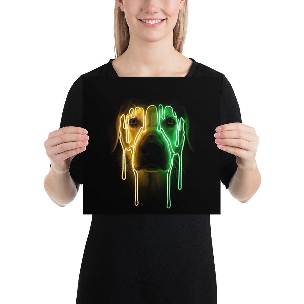 Dripping Neon Effect Poster Print