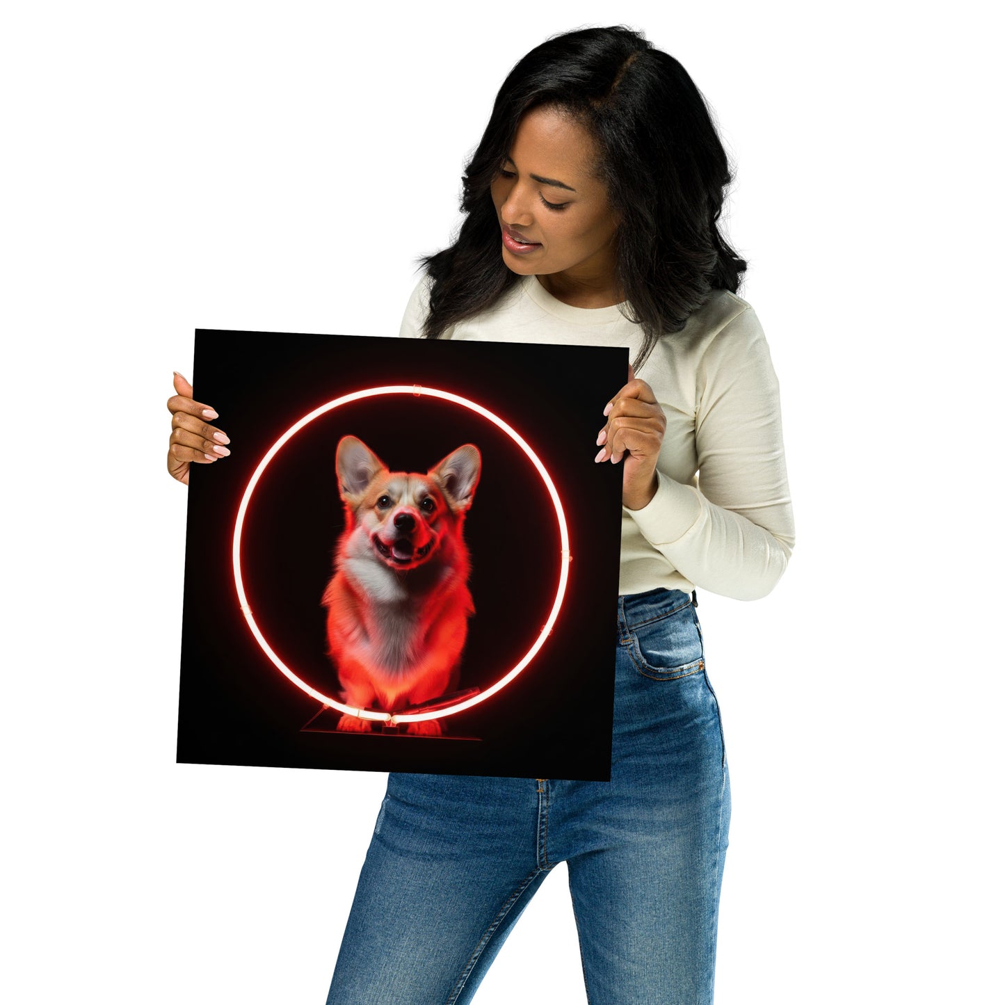 Pembroke Welsh Corgi--Overlapping Red Circle Poster Print