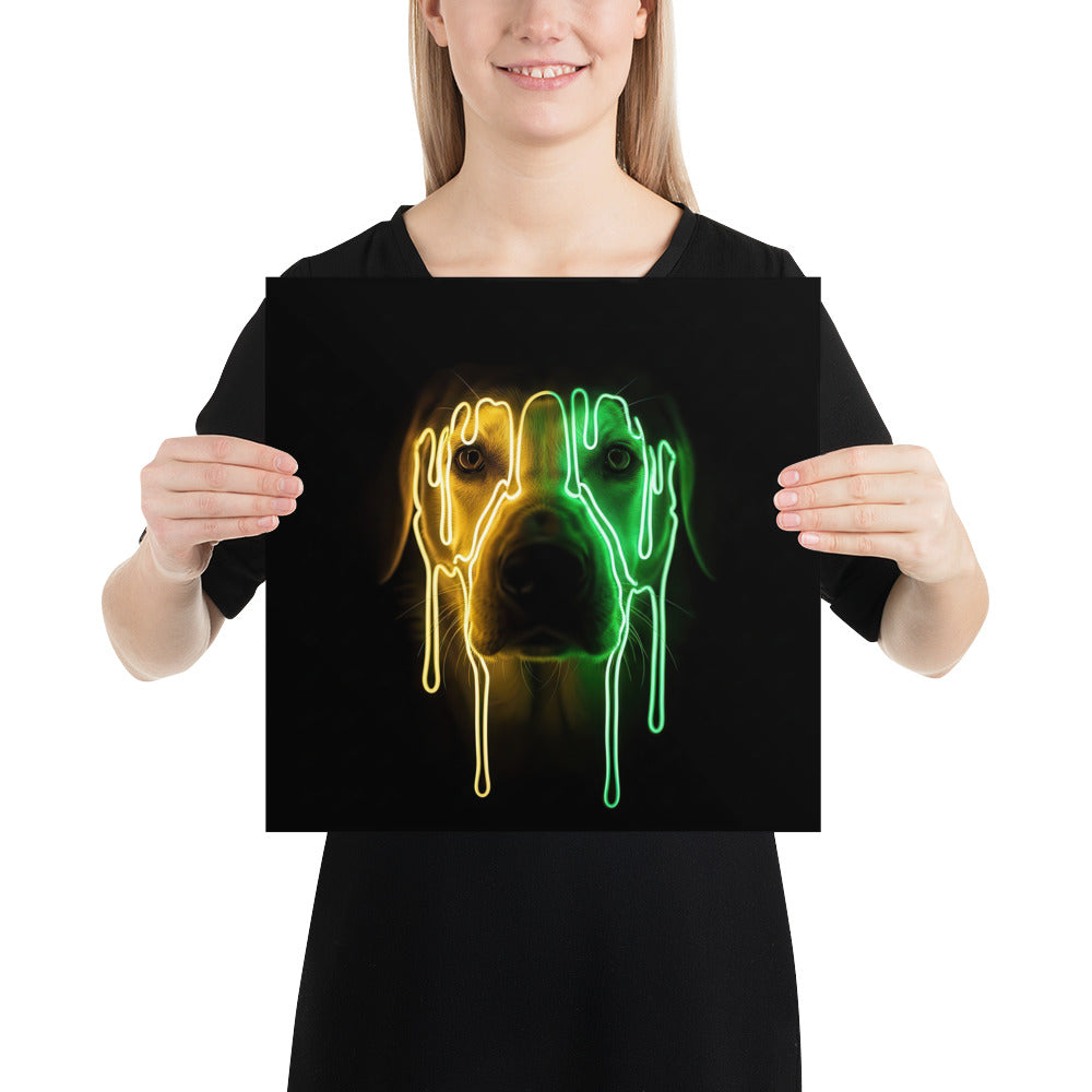 Dripping Neon Effect Poster Print
