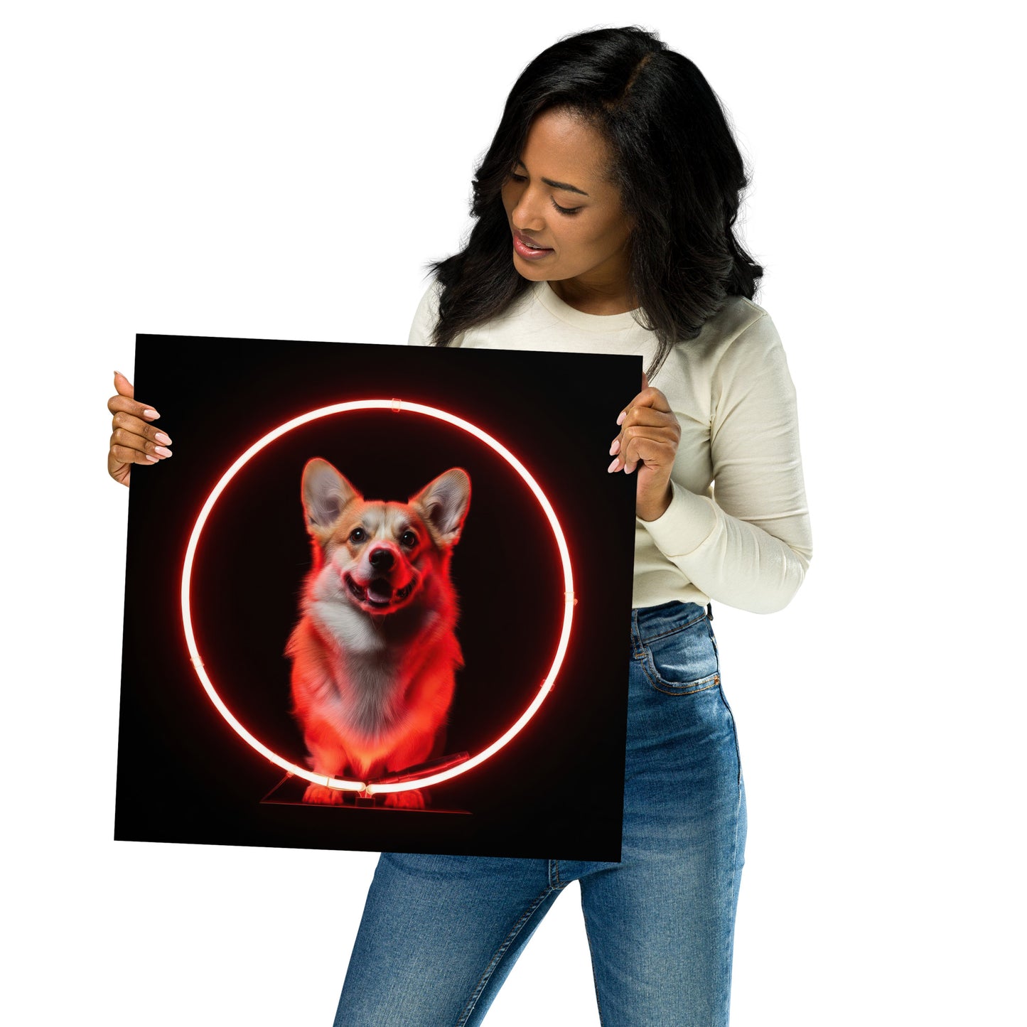 Pembroke Welsh Corgi--Overlapping Red Circle Poster Print