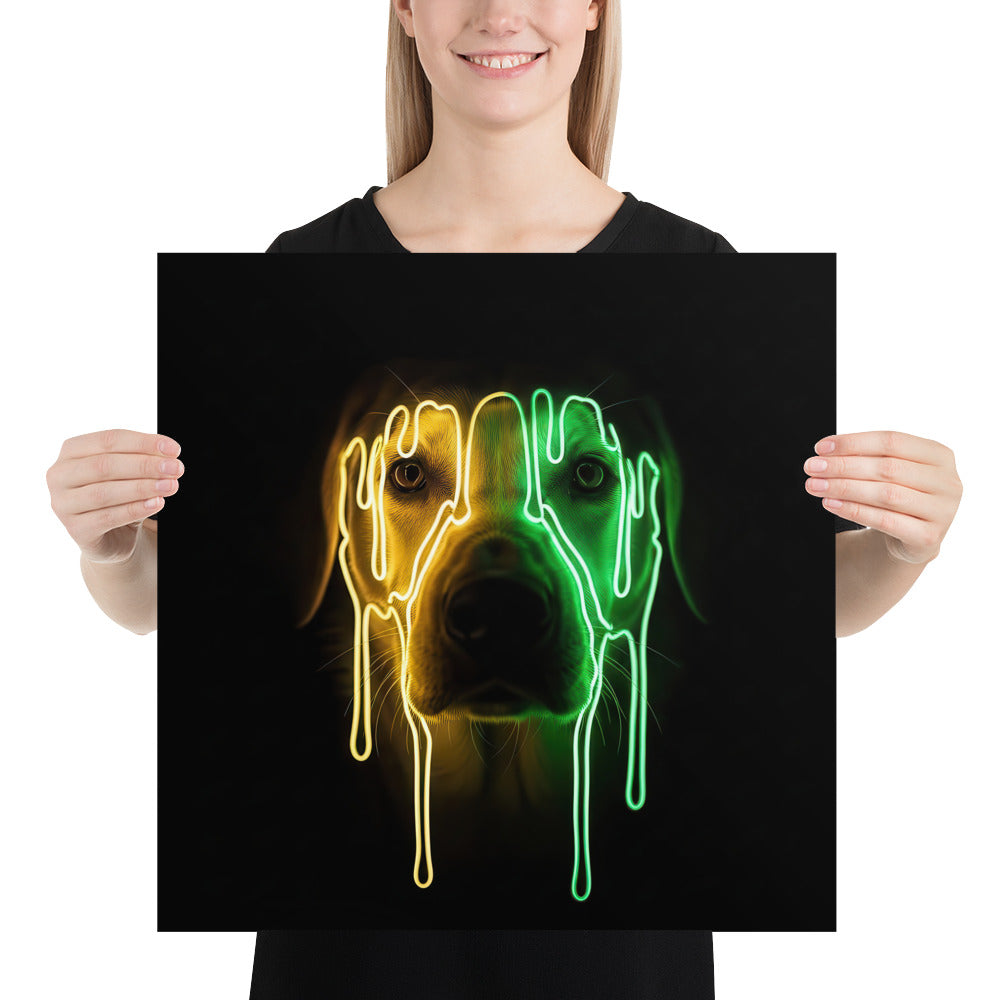 Dripping Neon Effect Poster Print