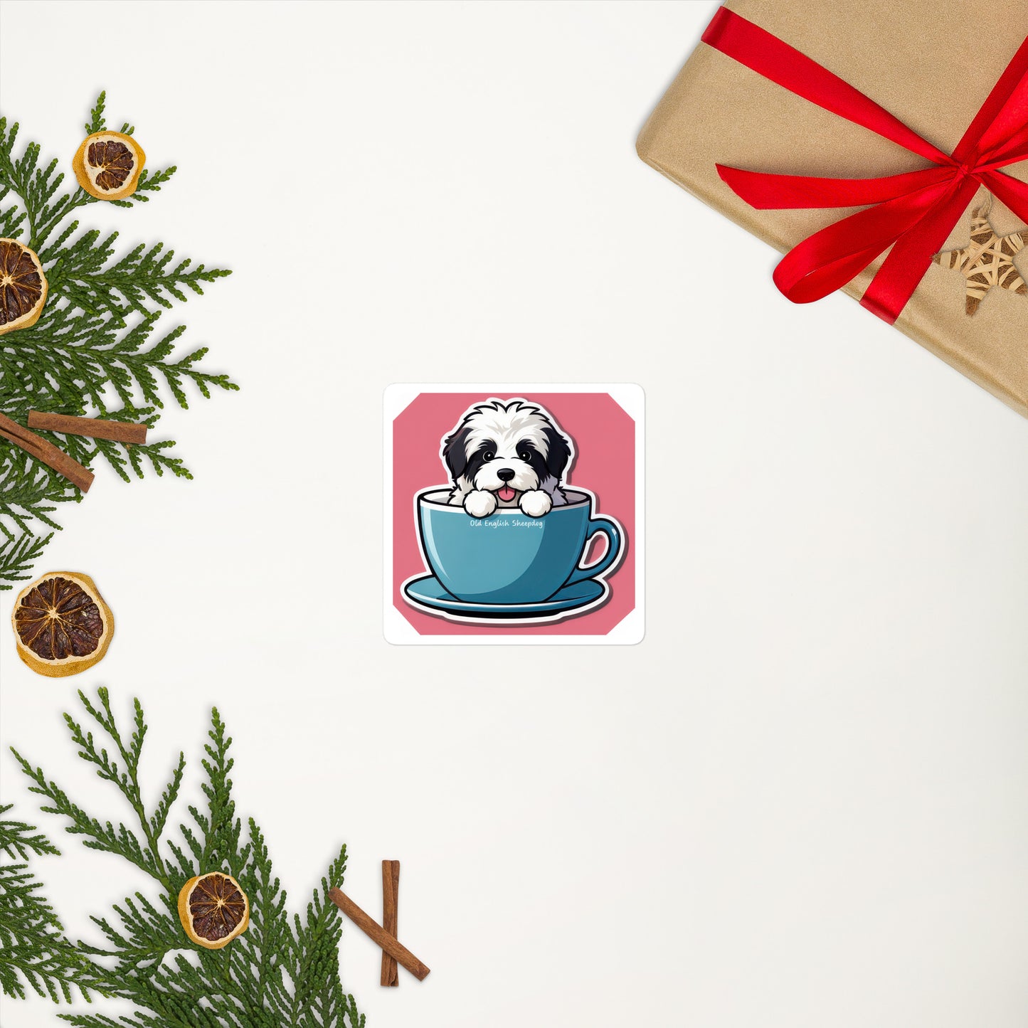 Old English Sheepdog Bubble-free sticker