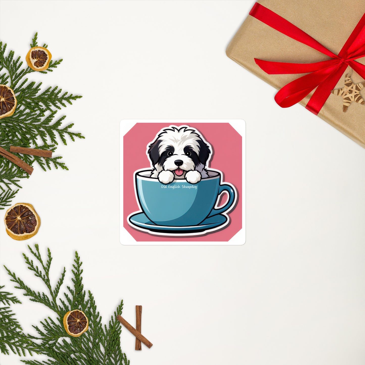 Old English Sheepdog Bubble-free sticker