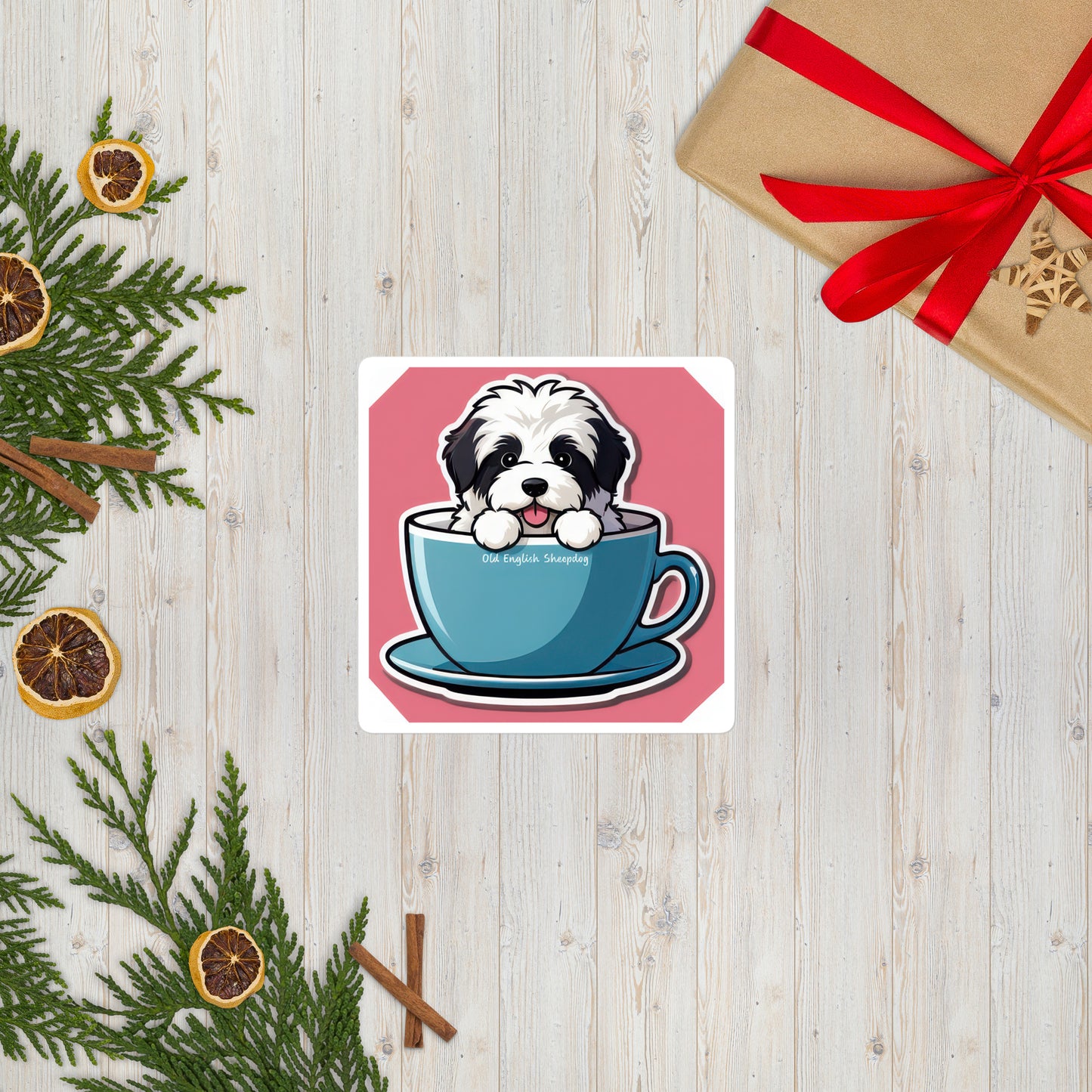 Old English Sheepdog Bubble-free sticker