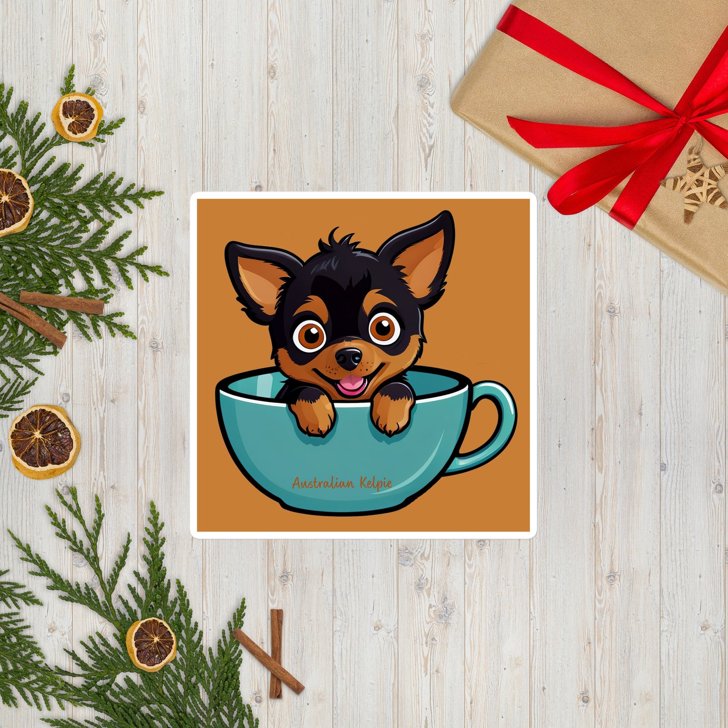 Australian Kelpie Bubble-free stickers