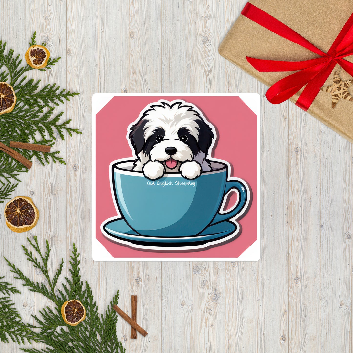 Old English Sheepdog Bubble-free sticker