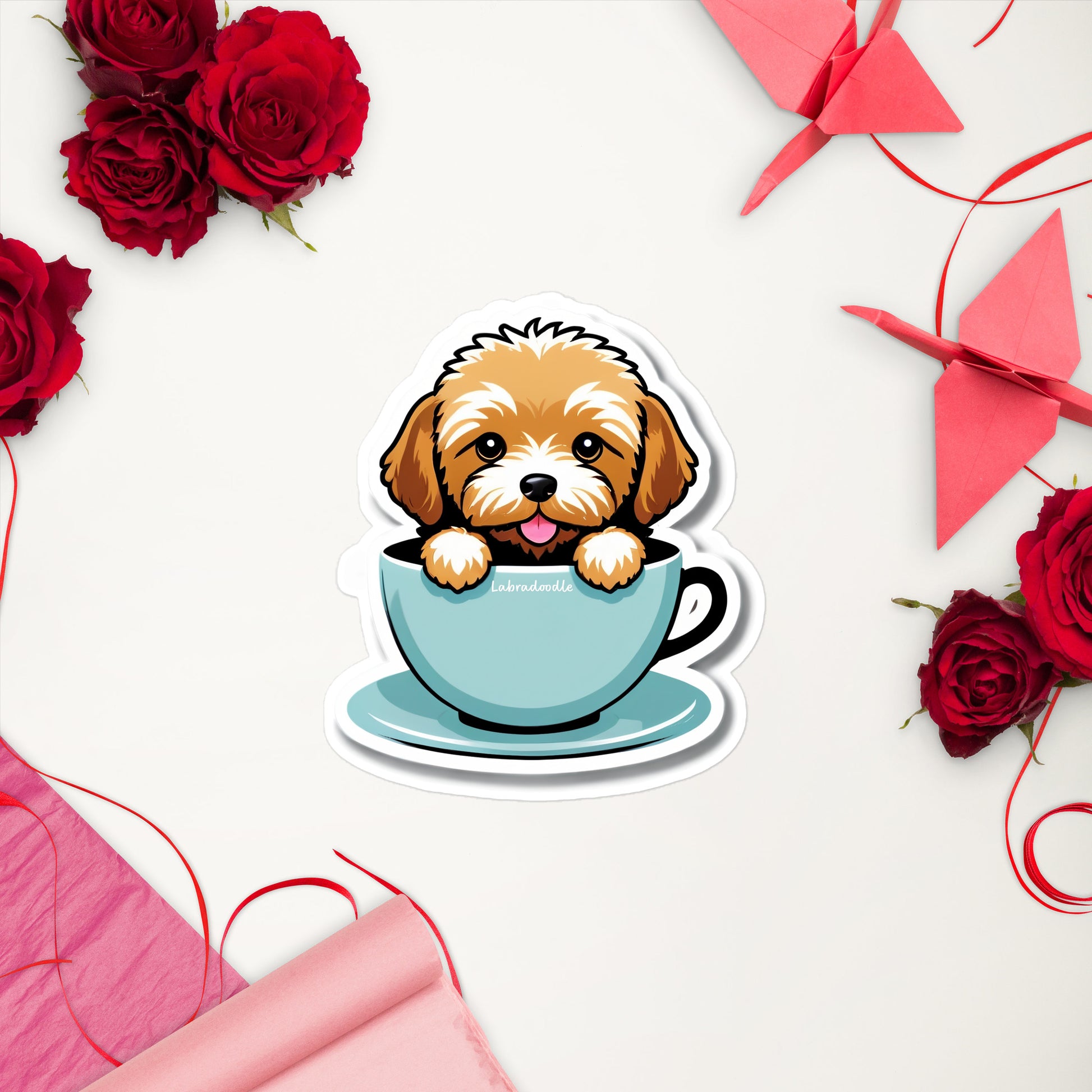 Labradoodle Bubble-free stickers