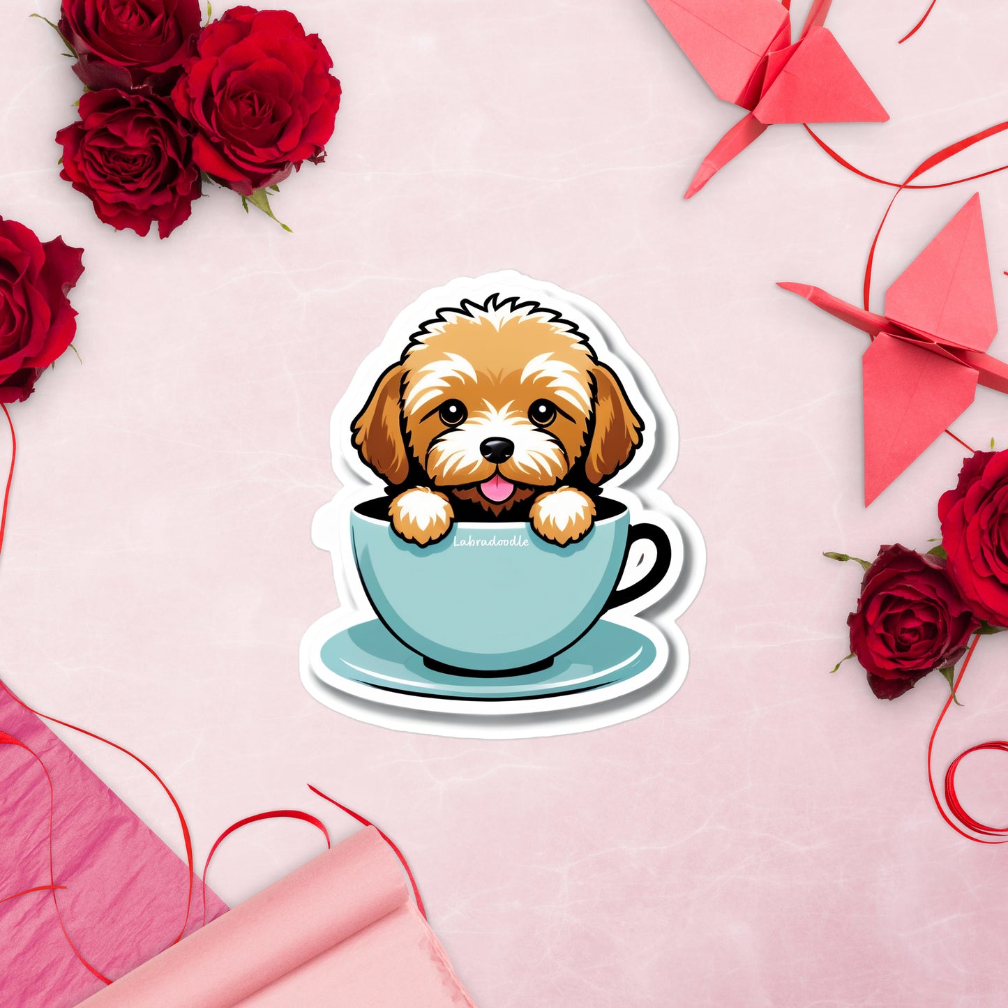 Labradoodle Bubble-free stickers