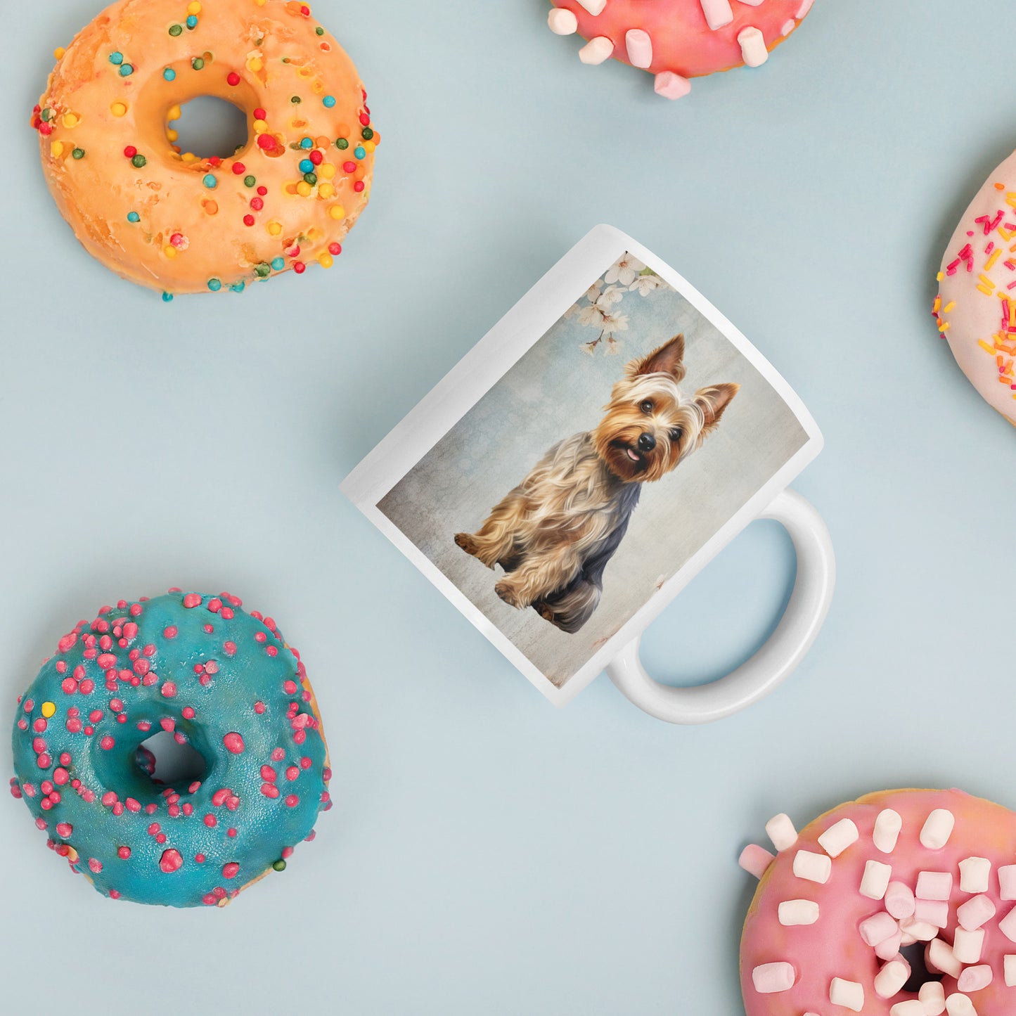 Australian Terrier white glossy mug