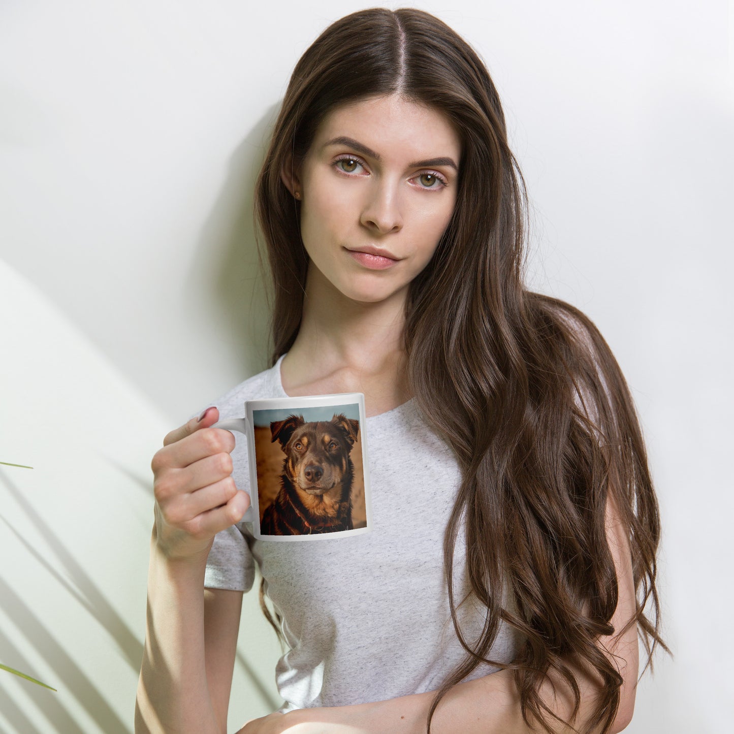 Australian Kelpie White glossy mug
